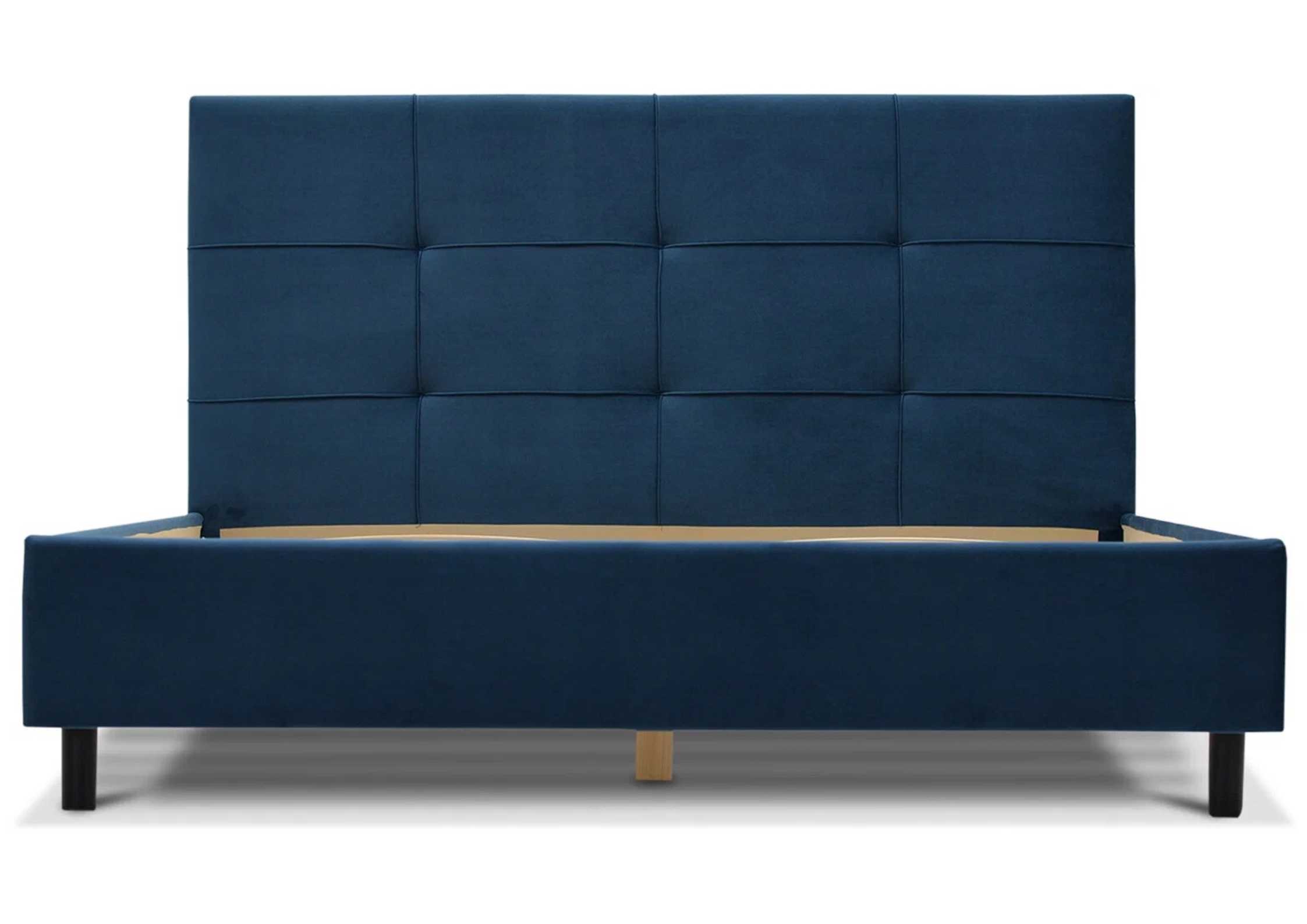 Granatowe łóżko 140x200cm